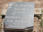 PLESSIS Roulph J., du 1906- & Barbara J.F.C. BARNARD 1912-1967