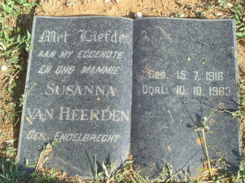 HEERDEN Susanna, van nee ENGELBRECHT 1918-1963