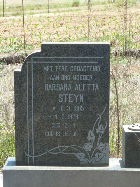 STEYN Barbara Aletta 1905-1979