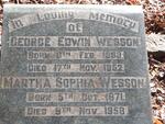 WESSON George Edwin 1869-1952 & Martha Sophia 1871-1958