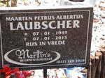 LAUBSCHER Maarten Petrus Albertus 1949-2015