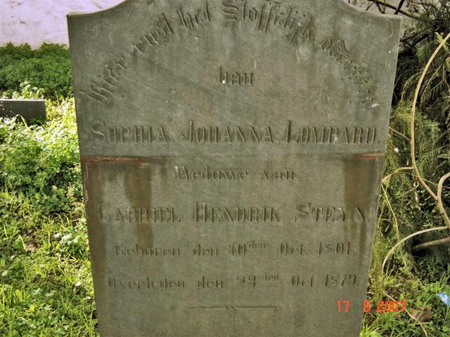 STEYN Sophia Johanna nee LOMBARD 1801-1879