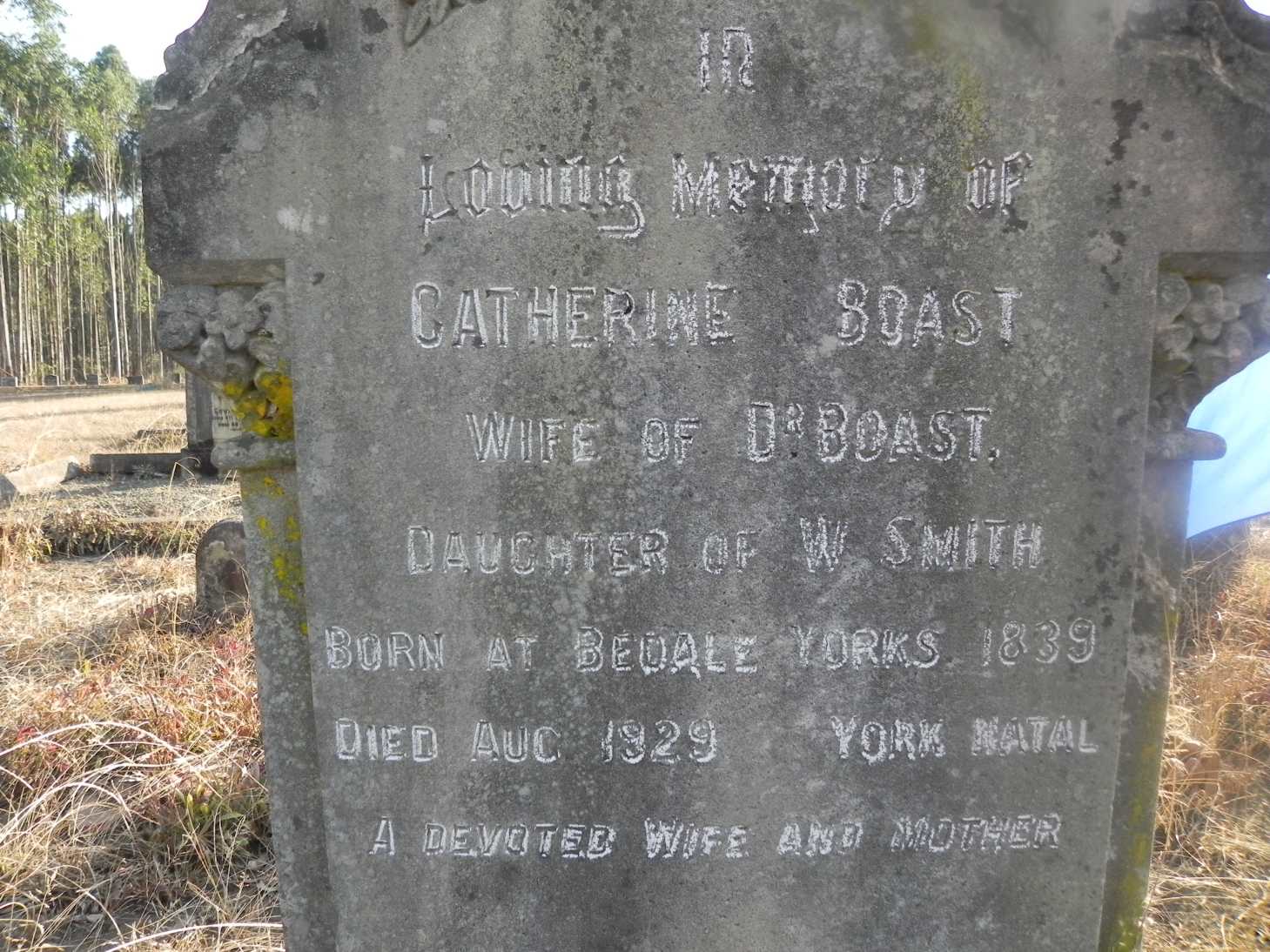 BOAST Catherine nee SMITH 1839-1929
