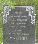 MATTHEE Maria Elizabeth 1898-1975