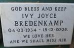 BREDENKAMP Ivy Joyce 1934-2008