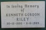 RILEY Kenneth Gordon 1895-1989