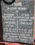 FOURE Lawrence Victor 1934-2007 & Genevieve 1936-2007