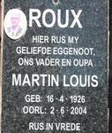 ROUX Martin Louis 1926-2004
