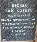 BECKER Eric Aubrey 1927-1990