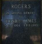 ROGERS Henry James 1914-1985