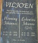 VILJOEN Henning Johannes 1915-1978 & Lodowina Johanna 1916-2007