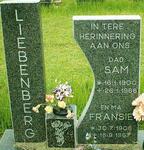 LIEBENBERG Sam 1900-1968 & Fransie 1906-1967
