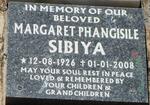 SIBIYA Margaret Phangisile 1926-2008