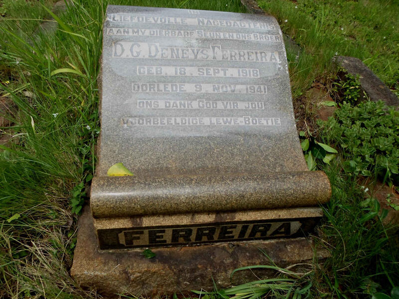 FERREIRA D.G. Deneys 1918-1941
