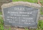 DARK Hedley -1943 & Marion -1976 :: MACKENZIE Ian Glass 1904-1999 & Helena Elizabeth 1911-2000