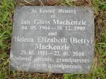 DARK Hedley -1943 & Marion -1976 :: MACKENZIE Ian Glass 1904-1999 & Helena Elizabeth 1911-2000