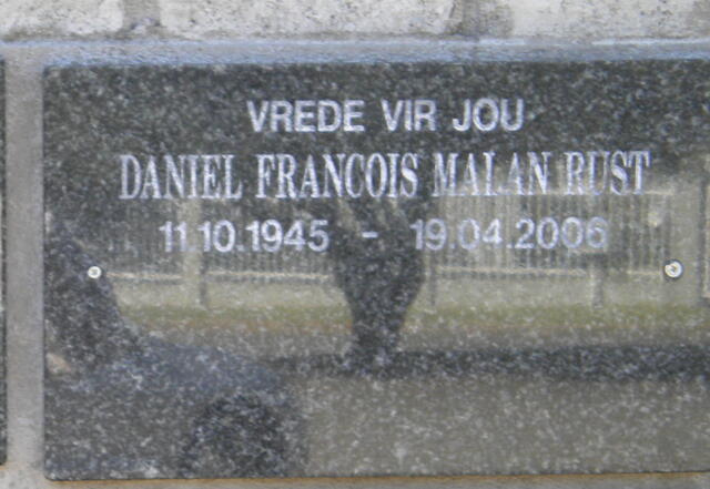 RUST Daniel Francois Malan 1945-2006