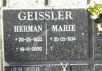 GEISSLER Herman 1932-2009 & Marie 1934-