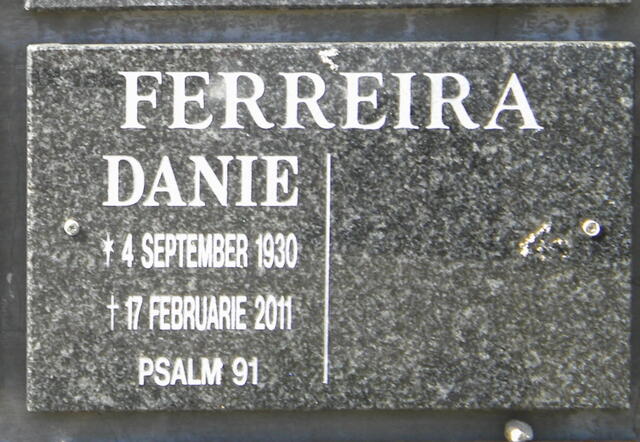 FERREIRA Danie 1930-2011