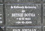 BOTHA Betsie 1933-2009