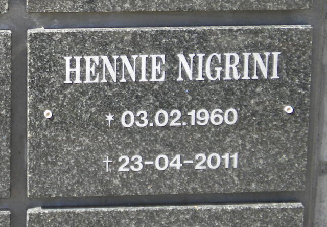 NIGRINI Hennie 1960-2011