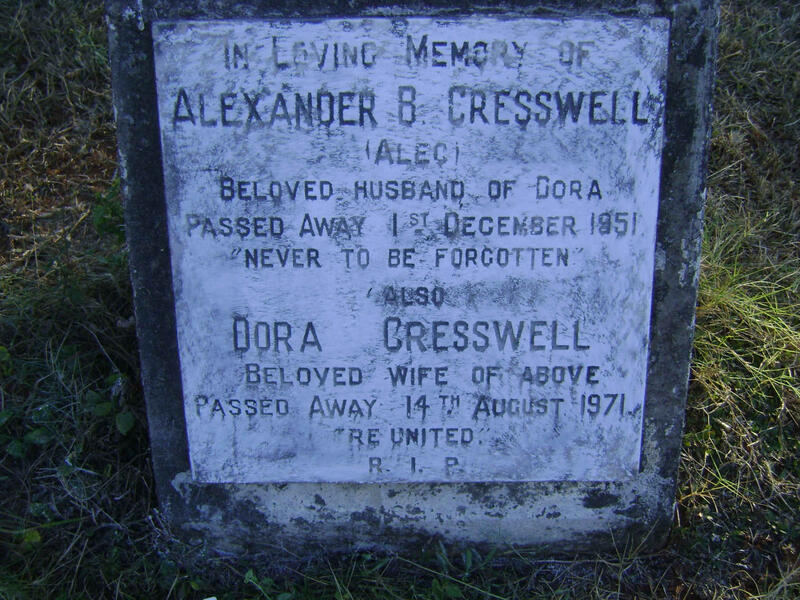 CRESSWELL Alexander B. -1951 & Dora -1971