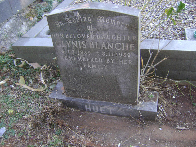 HUET Glynis Blanche 1959-1959