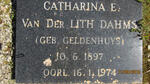DAHMS Catharina E. Van Der Lith nee GELDENHUYS 1897-1974
