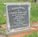 COX Thomas Henry -1943 & Mary -1973