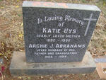 ABRAHAMS Archie J. 1909-1984 :: UYS Katie 1892-1952