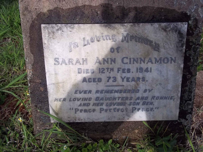 CINNAMON Sarah Ann -1941