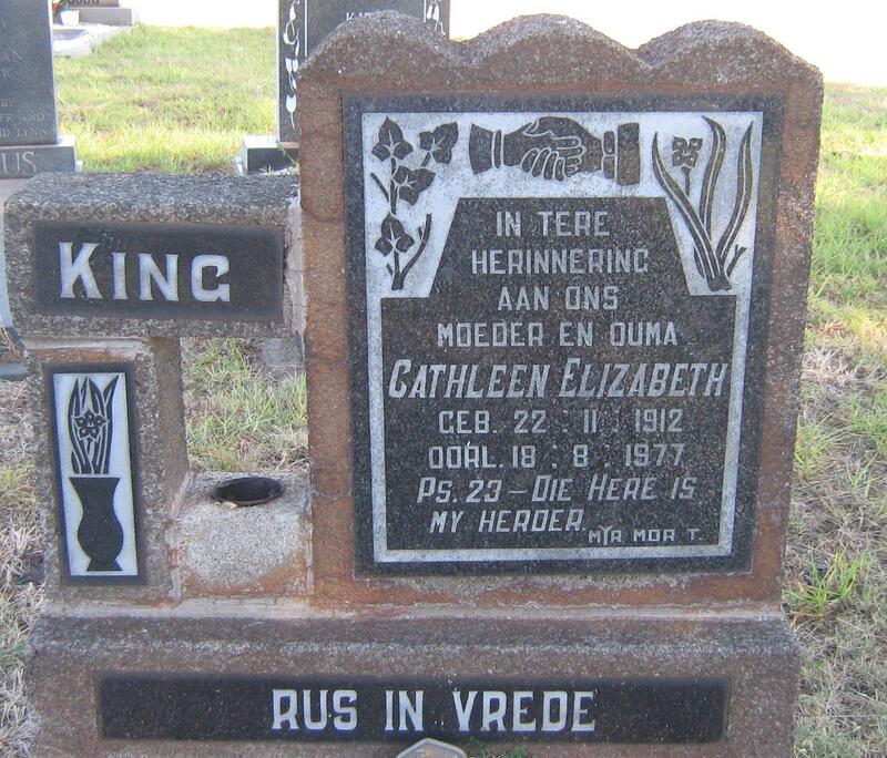 KING Cathleen Elizabeth 1912-1977