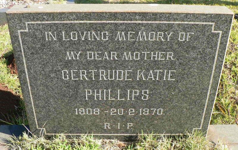 PHILLIPS Gertrude Katie 1908-1970
