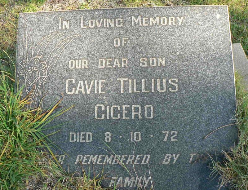 CICERO Cavie Tillius -1972