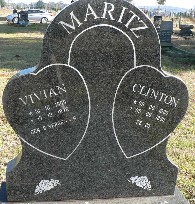 MARITZ Vivian 1908-1975 :: MARITZ Clinton 1980-1980