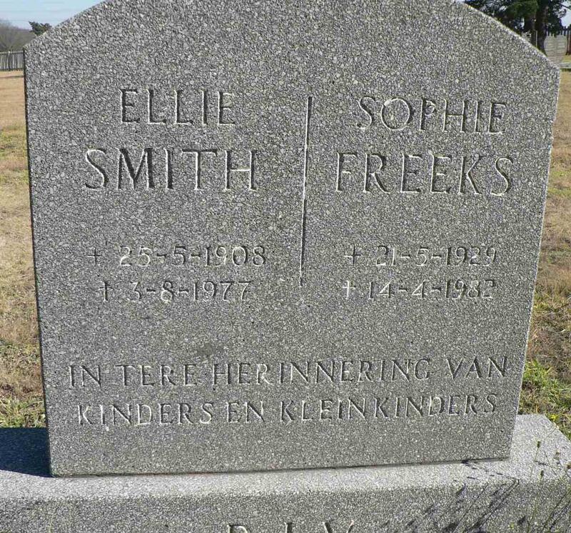 SMITH Ellie 1908-1977 :: FREEKS Sophie 1929-1982