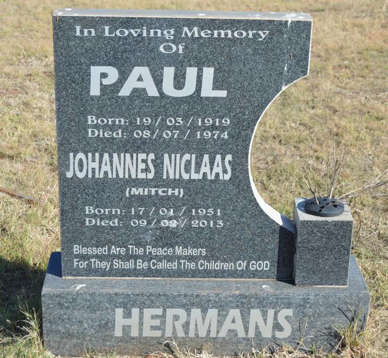 HERMANS Paul 1919-1974 :: HERMANS Johannes Niclaas 1951-2013