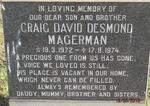 MAGERMAN Craig David Desmond 1972-1974