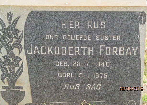 FORBAY Jackoberth 1940-1975