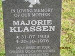 KLASSEN Majorie 1938-1976