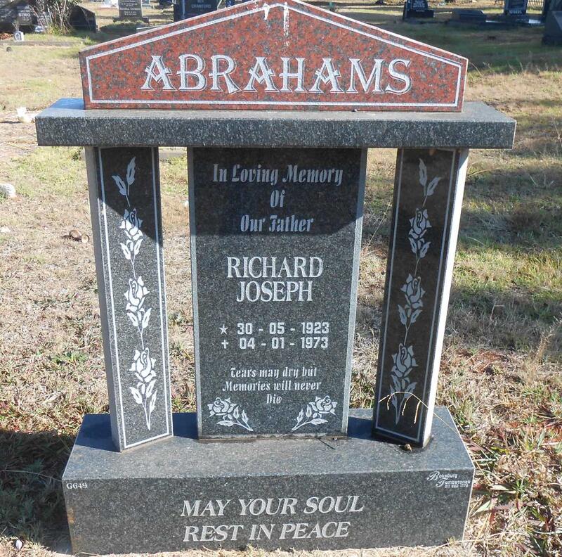 ABRAHAMS Richard Joseph 1923-1973