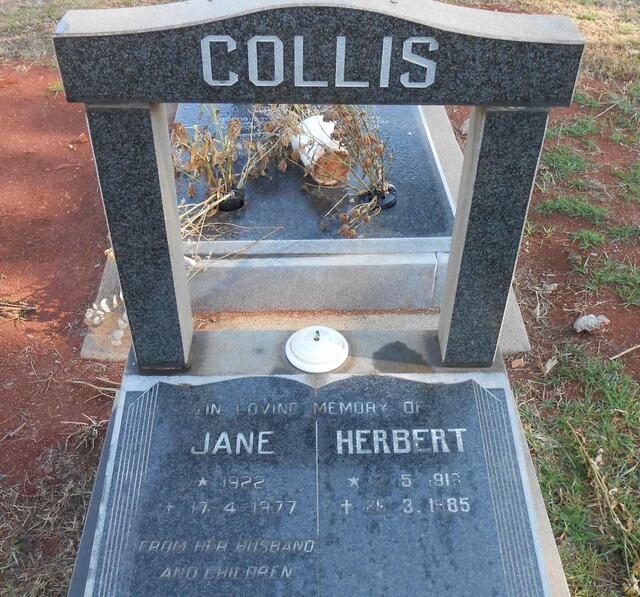 COLLIS Herbert 1918-1985 & Jane 1922-1977