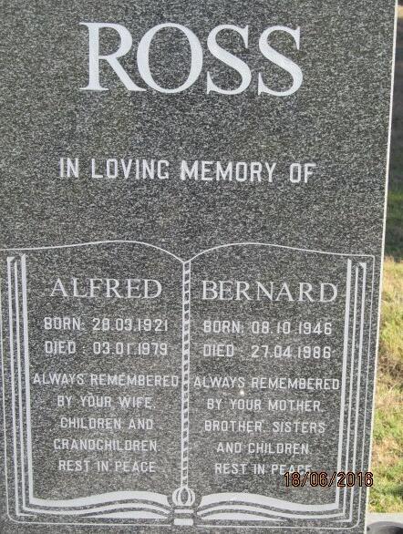 ROSS Alfred 1921-1979 :: ROSS Bernard 1946-1986