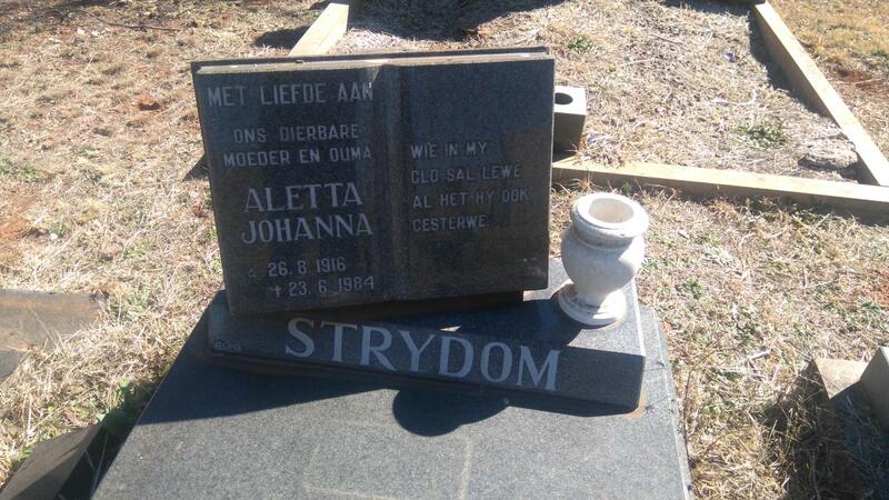 STRYDOM Aletta Johanna 1916-1984
