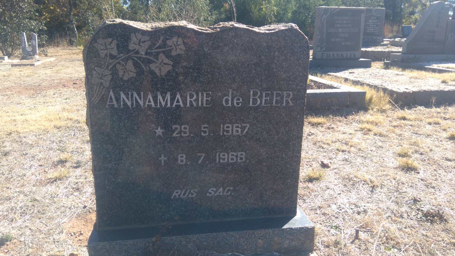 BEER Annamarie, de 1967-1968