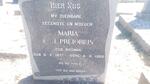 PRETORIUS Maria C.J. nee BOSMAN 1877-1956