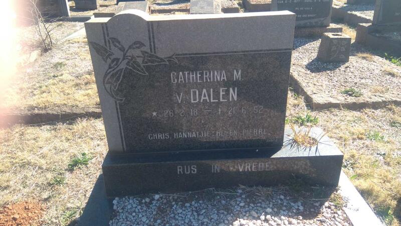 DALEN Catherina M., van 1918-1952