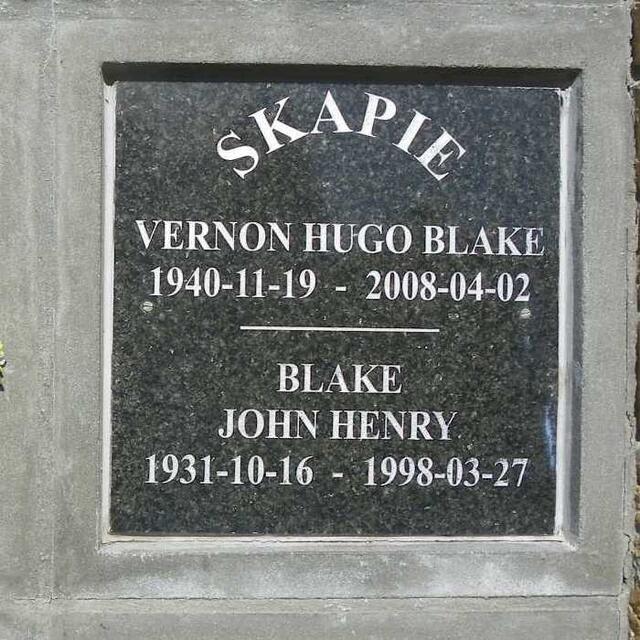 BLAKE John Henry 1931-1998 :: BLAKE Vernon Hugo 1940-2008