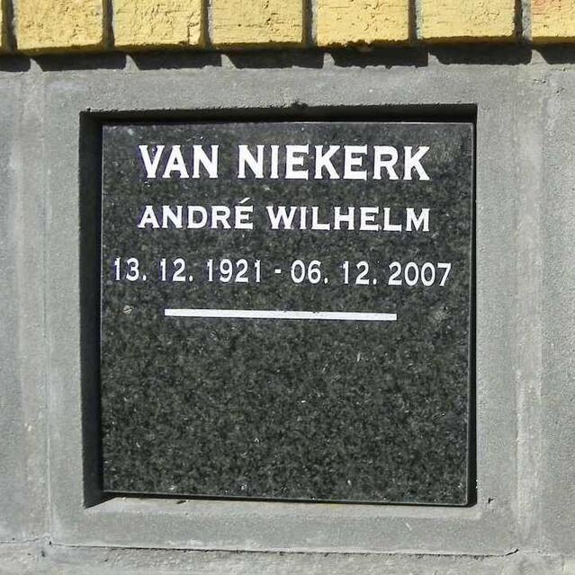NIEKERK Andre Wilhelm, van 1921-2007