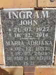INGRAM John 1927-2014 & Maria Adriana 1933-2008
